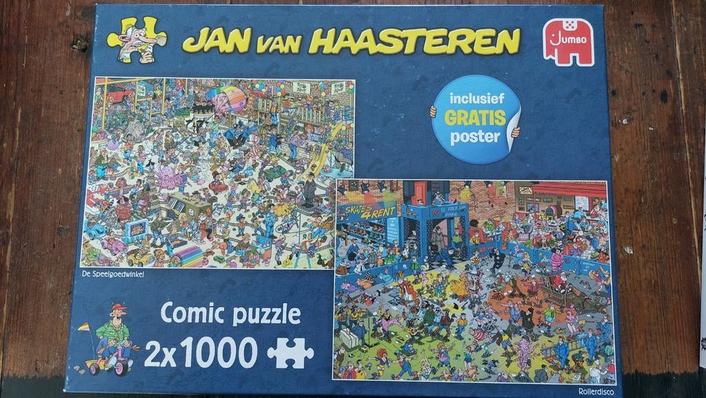 Jan van Haasteren comic puzzel 2x 1000 stukjes, Ophalen of Verzenden