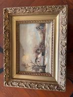 Hollands schilderij met goudkleurige lijst, Ophalen of Verzenden