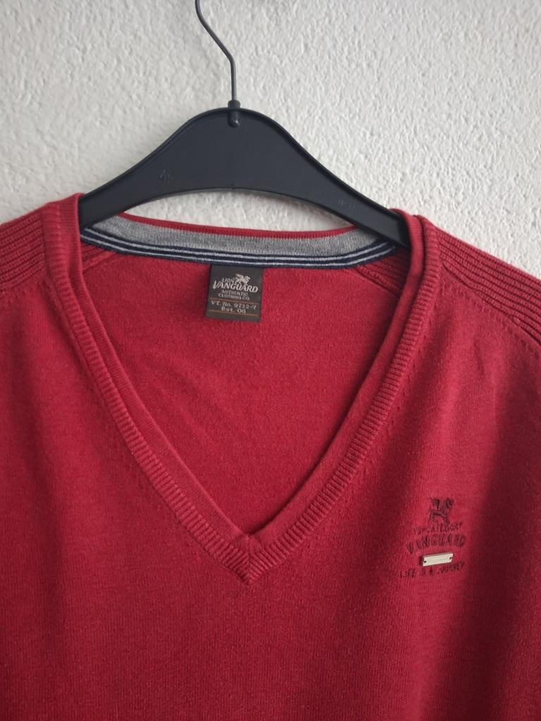 Vanguard V-hals trui rood XXXL, Ophalen of Verzenden