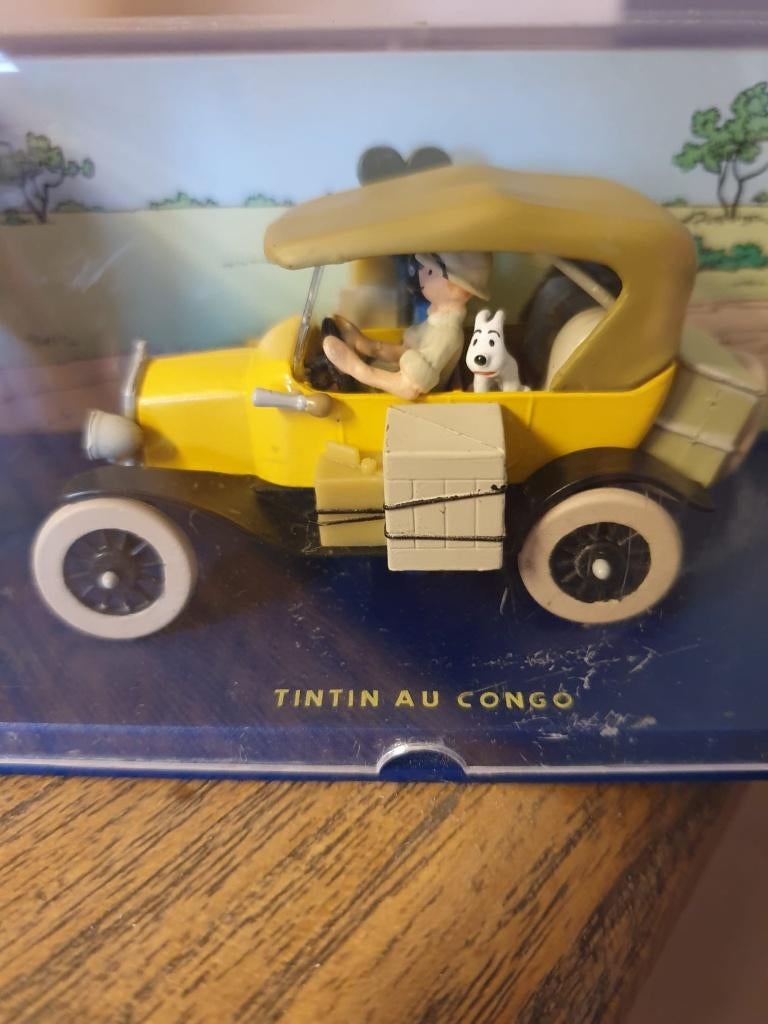 Kuifje in gele Ford T, Verzamelen, Ophalen of Verzenden, Kuifje, Zo goed als nieuw, Beeldje of Figuurtje