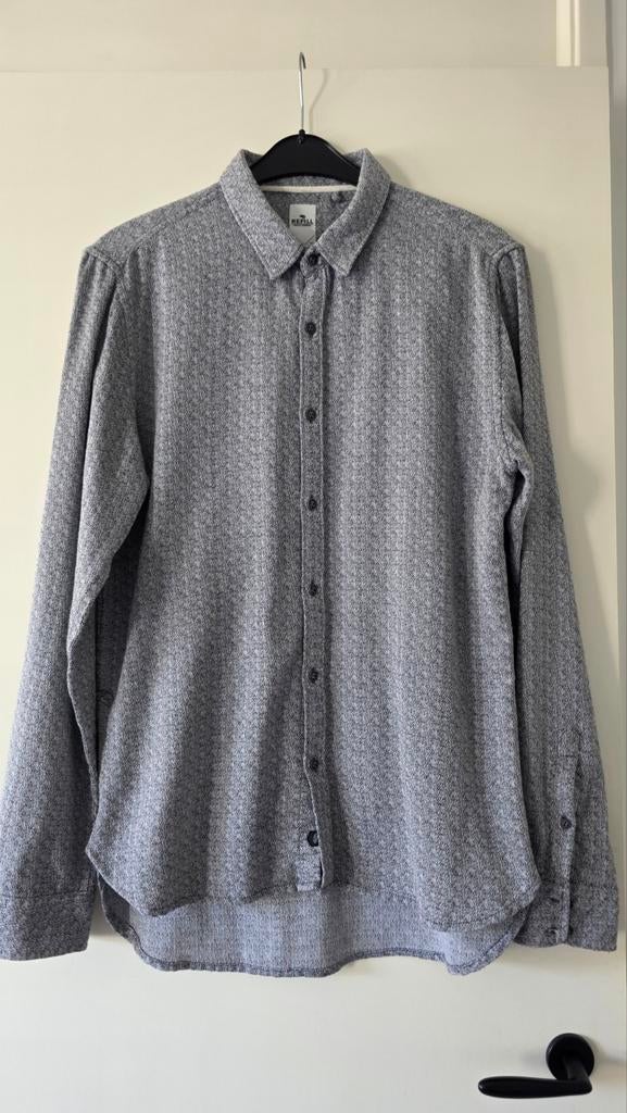 Zwart/wit gemêleerde blouse maat: L, Kleding | Heren, Ophalen of Verzenden, Zo goed als nieuw, Zwart, Refill