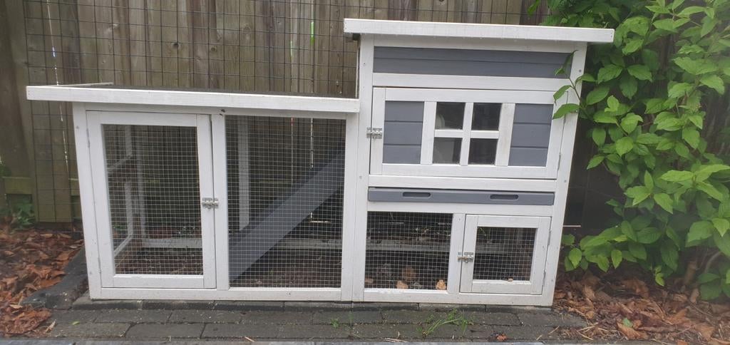 Buitenhok konijn of cavia met losse ren, Ophalen, Konijn, Hok, 110 cm of meer