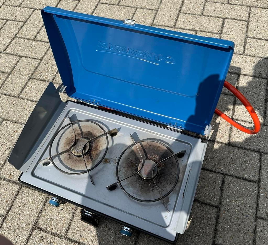 Campingaz 200s kit kooktoestel met twee pitten, Ophalen, Gebruikt