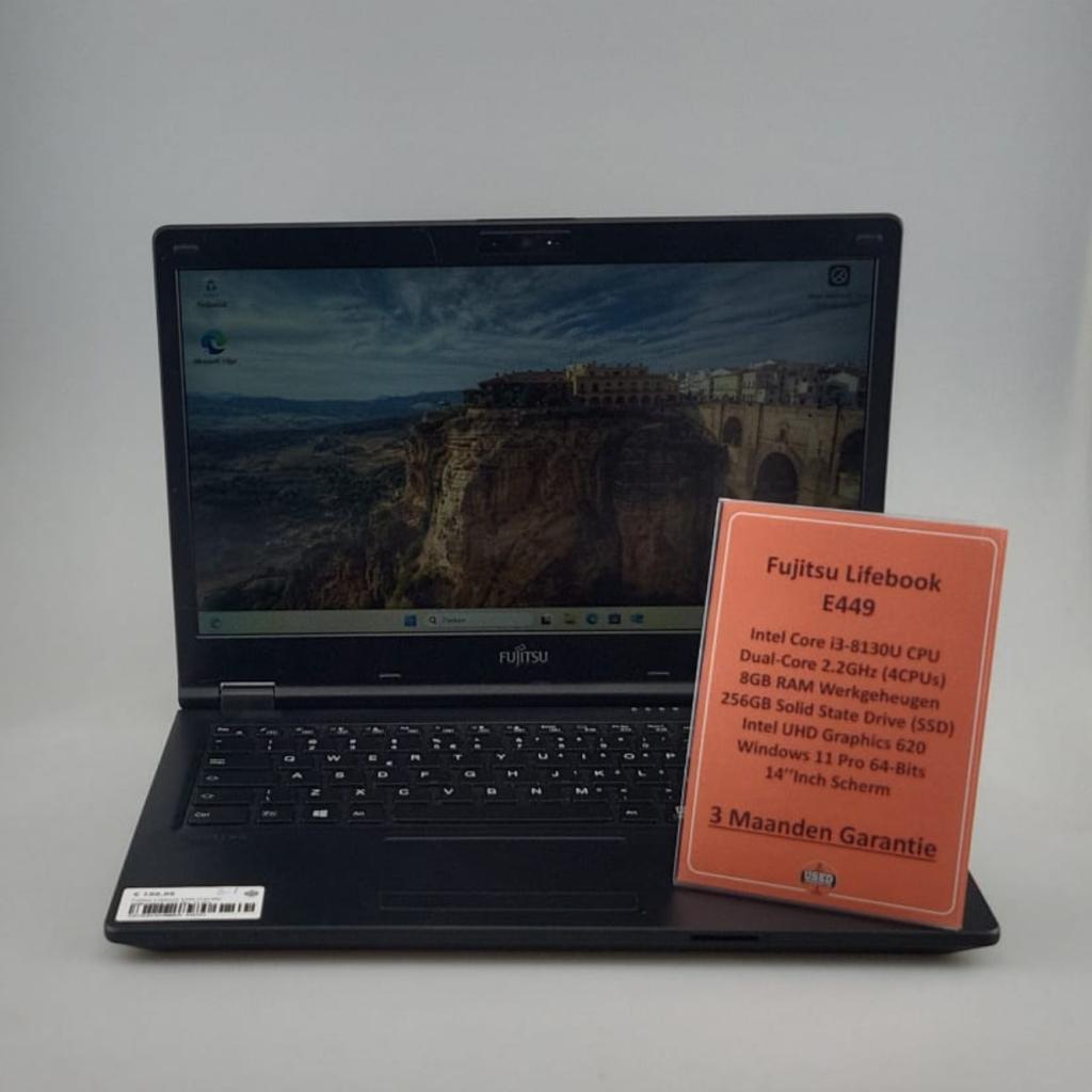 Fujitsu Lifebook E449 I3-8130U 8GB/256GB SSD Win 11 Pro, Computers en Software, Windows Laptops, Fujitsu, Gebruikt, Support@fujitsu.com