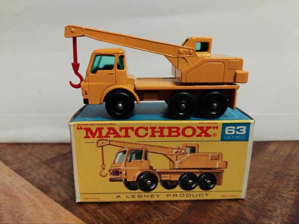 Matchbox #63 Dodge Crane Truck kraanwagen 3INCH, Ophalen of Verzenden, Zo goed als nieuw, Bus of Vrachtwagen