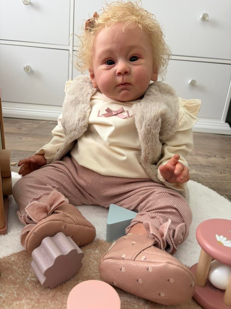 Reborn baby todler Huxley van Andrea Arcello met certificaat, Verzamelen, Ophalen, Zo goed als nieuw, Pop, Levensecht of Reborn
