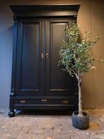 Zwarte linnenkast kledingkast bezorgen mogelijk, Ophalen of Verzenden