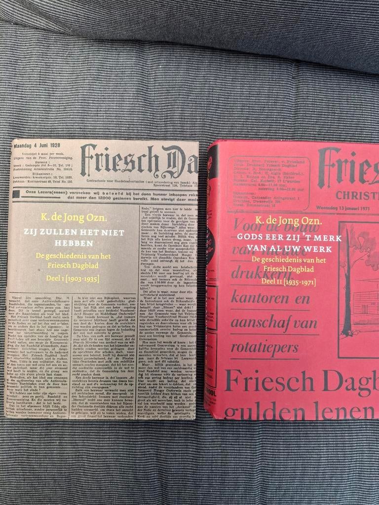 Gesch.Friesch Dagblad 2dlg en intekenlijst, Ophalen of Verzenden, Zo goed als nieuw