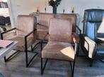 Stoelen, Ophalen of Verzenden, Gebruikt, Bruin, Leer