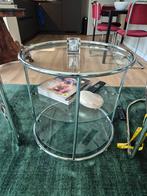 Salon tafeltje jaren 20. Met drie geharde glasplaten., Huis en Inrichting, Ophalen, 50 tot 100 cm, 50 tot 100 cm, Minder dan 50 cm