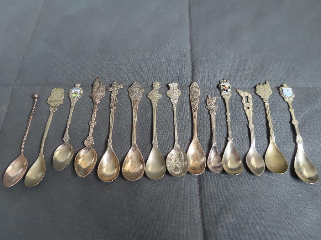 Lepeltjes 13 stuks Verzilverde, Antiek en Kunst, Antiek | Bestek, Ophalen of Verzenden
