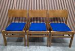 29 x Vintage Deense stoelen horeca bistro cafestoelen hout, Blauw, Ophalen of Verzenden, Zo goed als nieuw, Vijf, Zes of meer stoelen