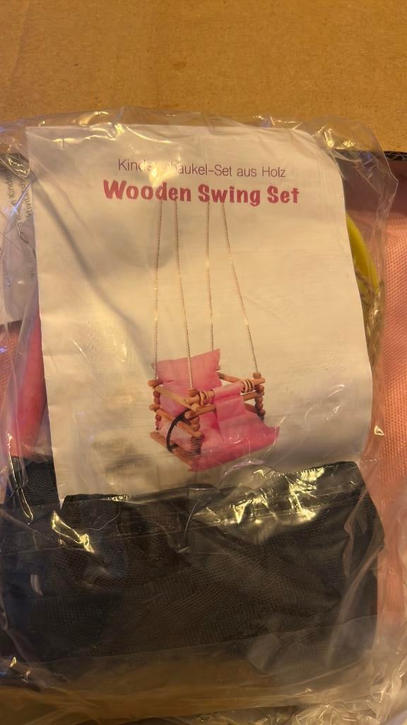 Nieuw in doos roze kinder schommel, Kinderen en Baby's, Speelgoed | Buiten | Speeltoestellen, Ophalen, Nieuw, Schommel