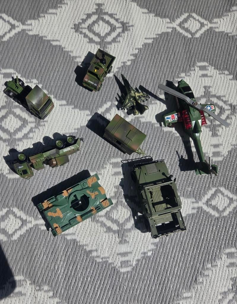 Set van 7 militaire speelgoedvoertuigen, Ophalen of Verzenden, Gebruikt