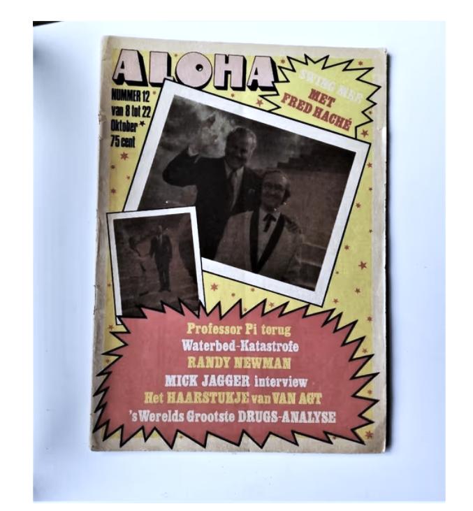aloha nr.12 uit 1971/willem holtrop, Ophalen of Verzenden, Gelezen, Muziek, Film of Tv