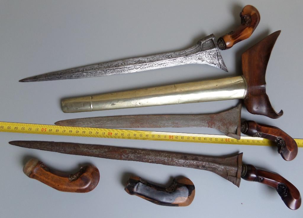 keris lotje kris diverse Damast klingen Antieke objecten, Ophalen of Verzenden