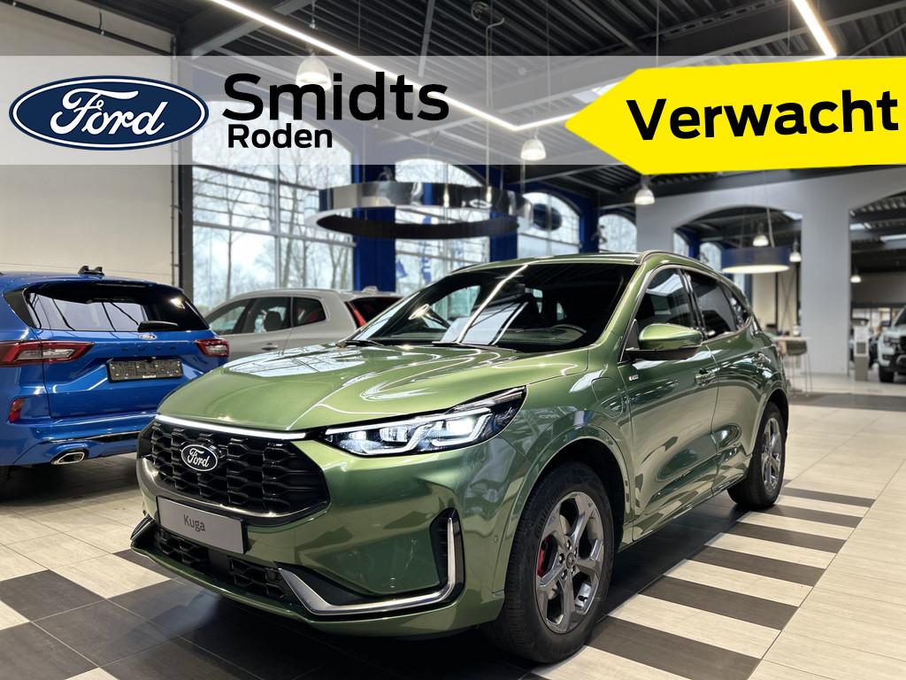 Ford Kuga 2.5 PHEV 243 pk ST-Line X | Trekhaak I AGR stoelen, Gebruikt, Zwart, Bedrijf, Hybride Elektrisch/Benzine