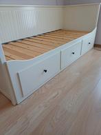 Bedbank met 3 lades - 80x200cm, Ophalen, Gebruikt, Eenpersoons, Wit