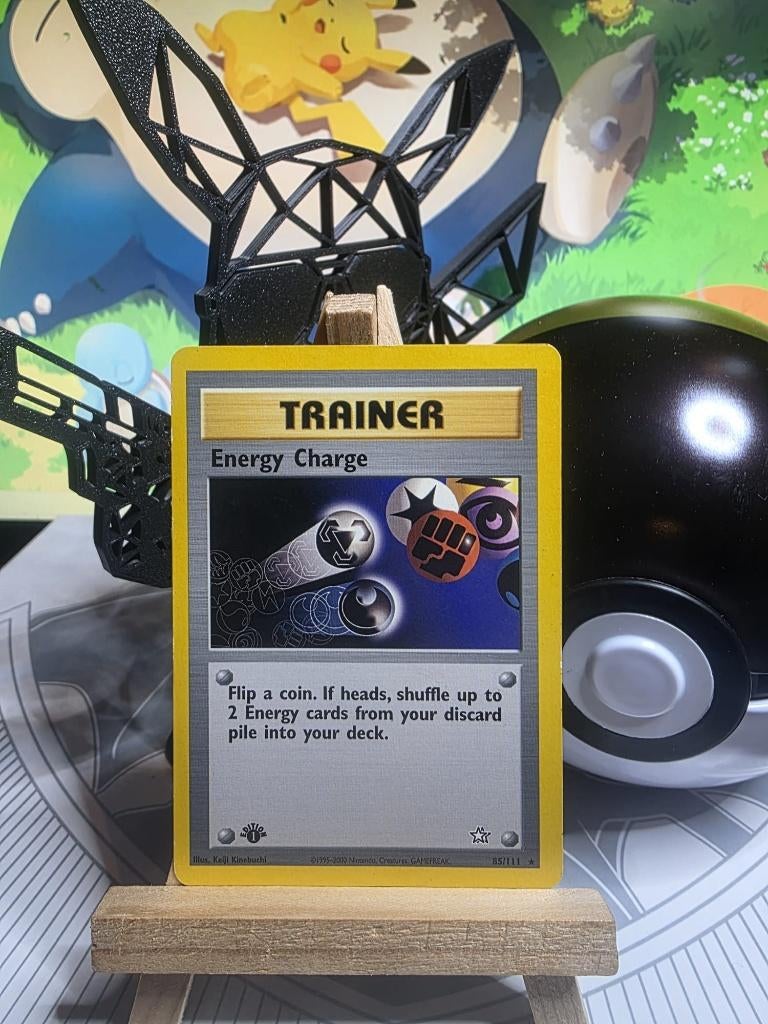 Energy Charge [1st Edition] 85/111 Pokemon Neo Genesis, Ophalen of Verzenden, Gebruikt, Losse kaart
