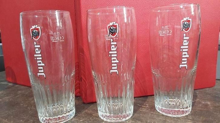 Bierglas jupiler 3 stuks, Verzamelen, Glas en Borrelglaasjes, Zo goed als nieuw, Bierglas, Ophalen of Verzenden