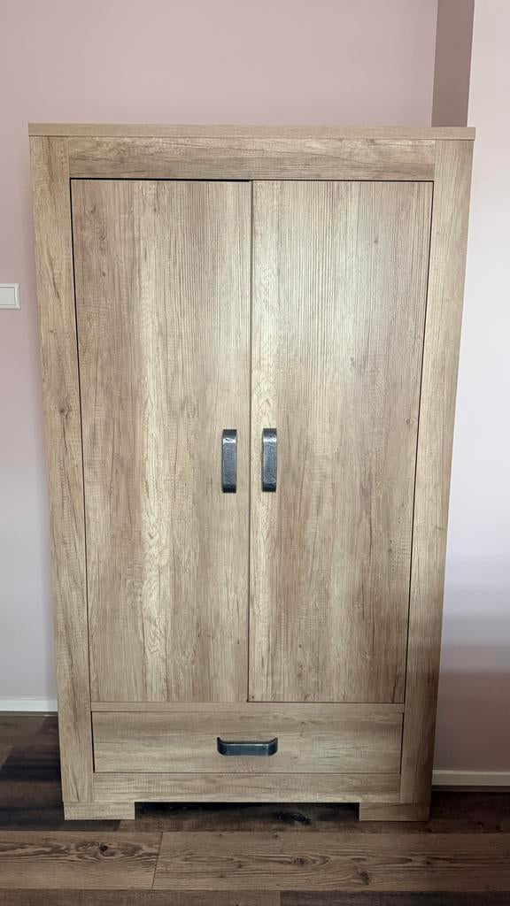 Kidsmill Brent Oldwood 2-deurs kledingkast, Ophalen, Kast, 50 tot 70 cm, 105 cm of meer