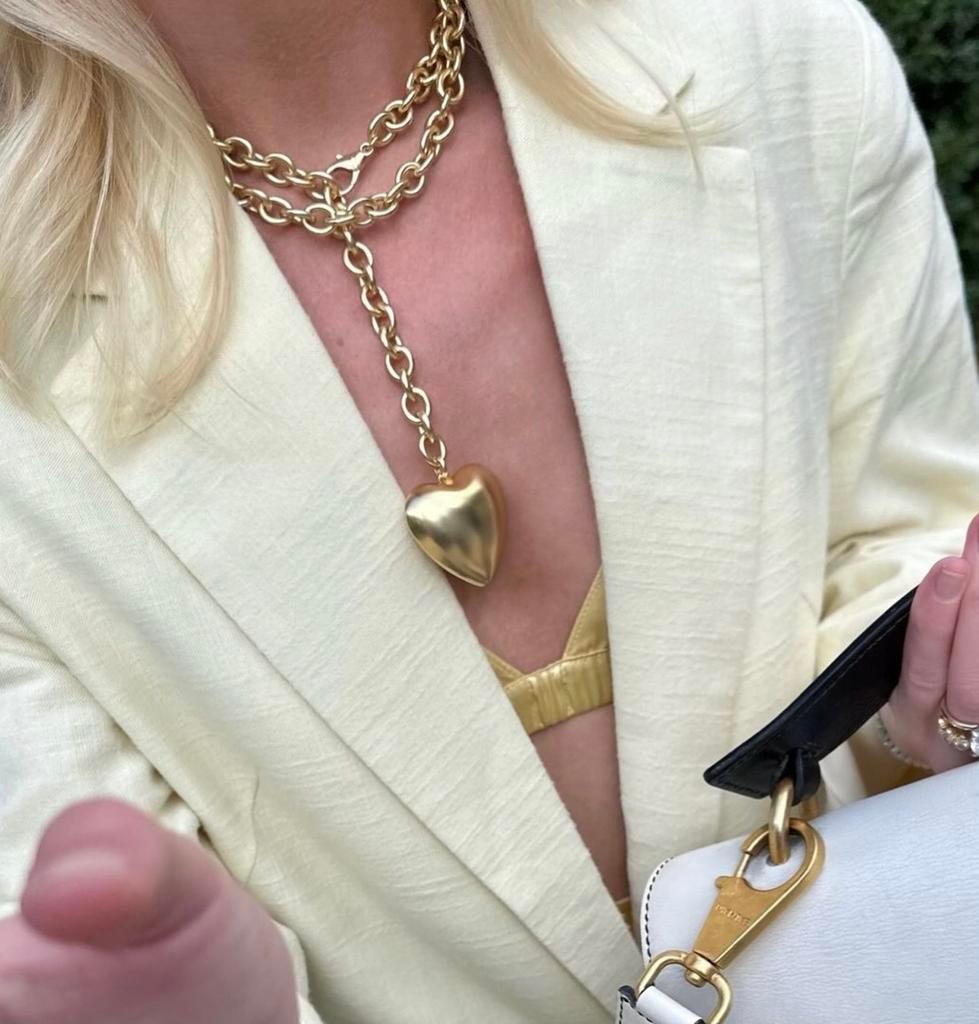 Tijdloze gouden ketting met hart multifunctioneel MOEDERDAG, Ophalen of Verzenden