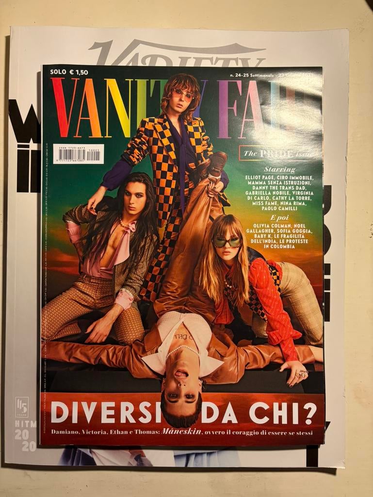 Måneskin Vanity Fair Italy (Eurovisie Songfestival), Verzenden, 1980 tot heden, Tijdschrift