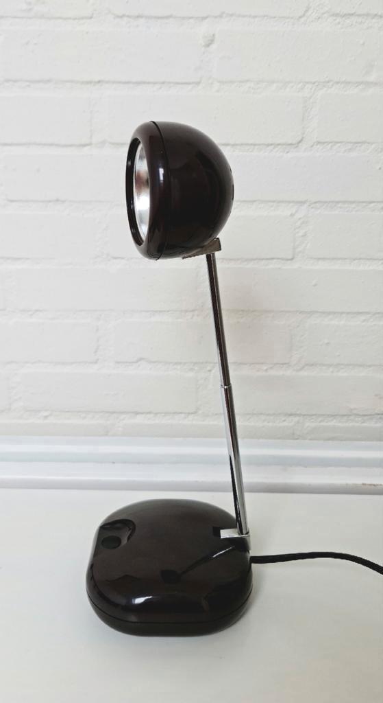 Telescooplamp tafellamp Space Age aubergine kleur zeldzaam, Huis en Inrichting, Lampen | Tafellampen, Minder dan 50 cm, Kunststof