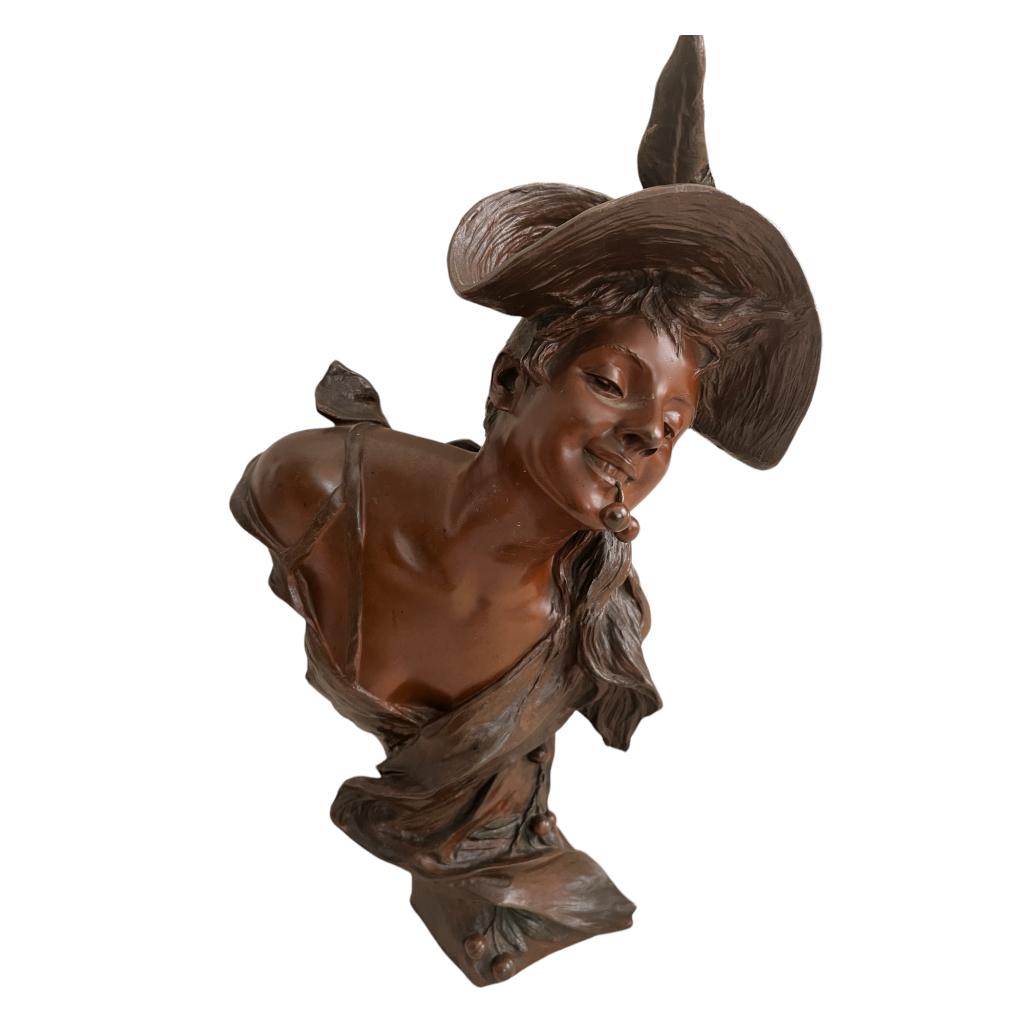 Art Nouveau bronze Georges Van der Straeten (1856 -1928), Handgemaakt, Art nouveau, Ophalen of Verzenden, Brons