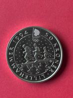 Noorwegen 50 Kroner 1991 prooflike 0,925 zilver 16.81 grams, Ophalen of Verzenden, Overige landen, Zilver