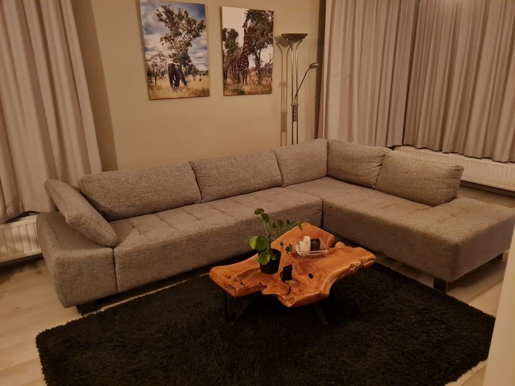 Hoekbank Henders & Hazel met verstelbare armleuning, Ophalen, Gebruikt, Hoekbank, Stof
