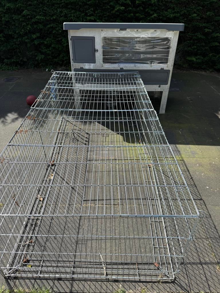 Konijnenhok met ren, Dieren en Toebehoren, Knaagdieren en Konijnen | Hokken en Kooien, Ophalen, 110 cm of meer, Hok, 90 cm of meer