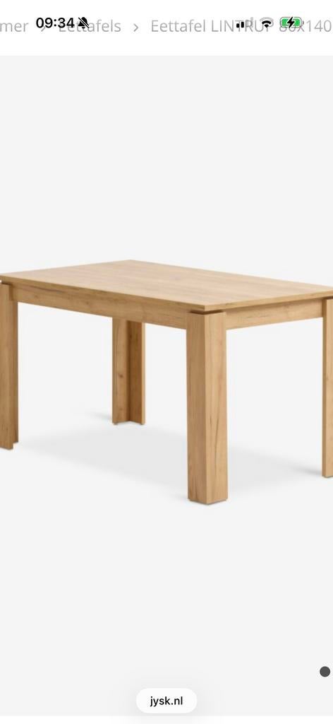 Eettafel LINDHOLM 80x160- Stijlvol en Robuust, Huis en Inrichting, Tafels | Eettafels, 100 tot 150 cm, Eikenhout, Zo goed als nieuw