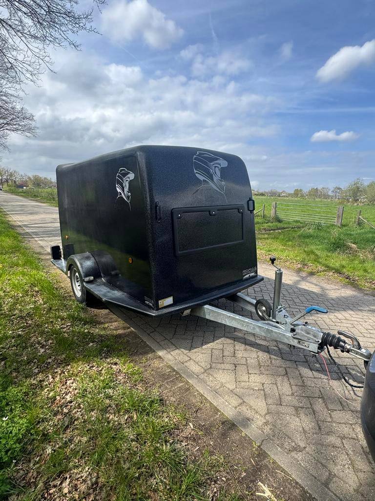 Dichte Polyester Motorcross Aanhanger, Auto diversen, Aanhangers en Bagagewagens, Ophalen, Gebruikt
