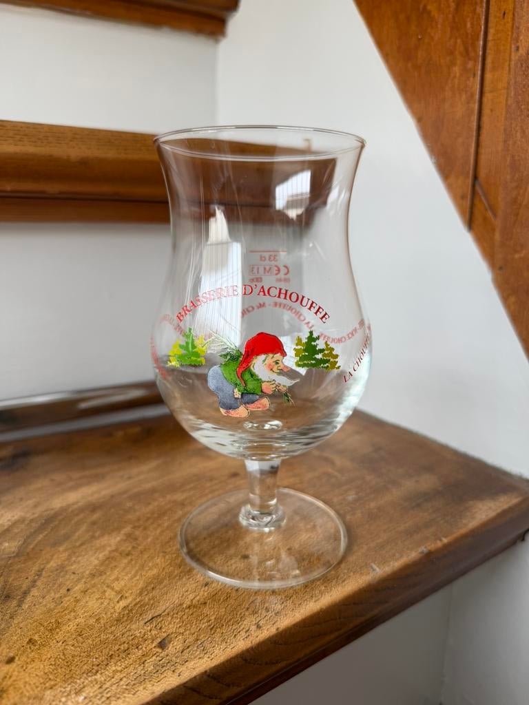 La chouffe bierglas 0,33L, Ophalen of Verzenden, Zo goed als nieuw, Glas of Glazen, Overige merken
