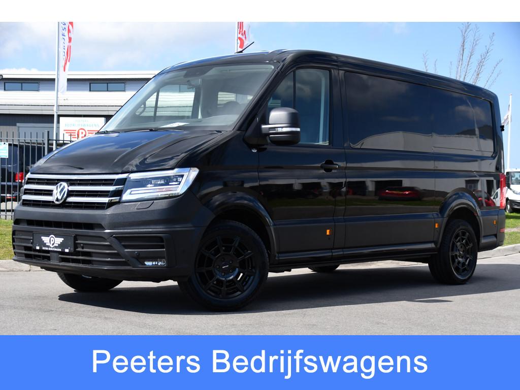 Volkswagen Crafter 35 2.0 TDI L3H2 DC Highline Black Edition, Gebruikt, 4 cilinders, Volkswagen, Zwart