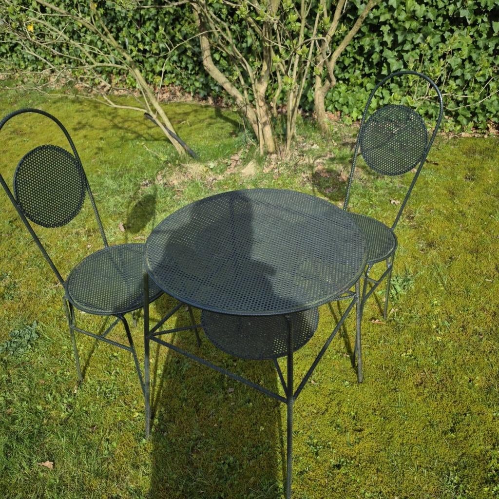 bistro set, Tuin en Terras, Tuinsets en Loungesets, Ophalen of Verzenden, Gebruikt, Overige materialen, 2 zitplaatsen