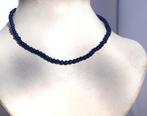 ketting van 4mm kraaltjes lapis lazuli met verlengkettinkje, Ophalen of Verzenden, Nieuw, Blauw, Steen of Mineraal
