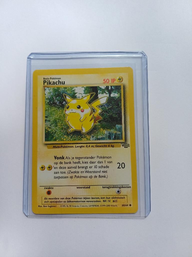 Pokémon Pikachu 60/64 Jungle Dutch, Hobby en Vrije tijd, Verzamelkaartspellen | Pokémon, Ophalen of Verzenden, Zo goed als nieuw
