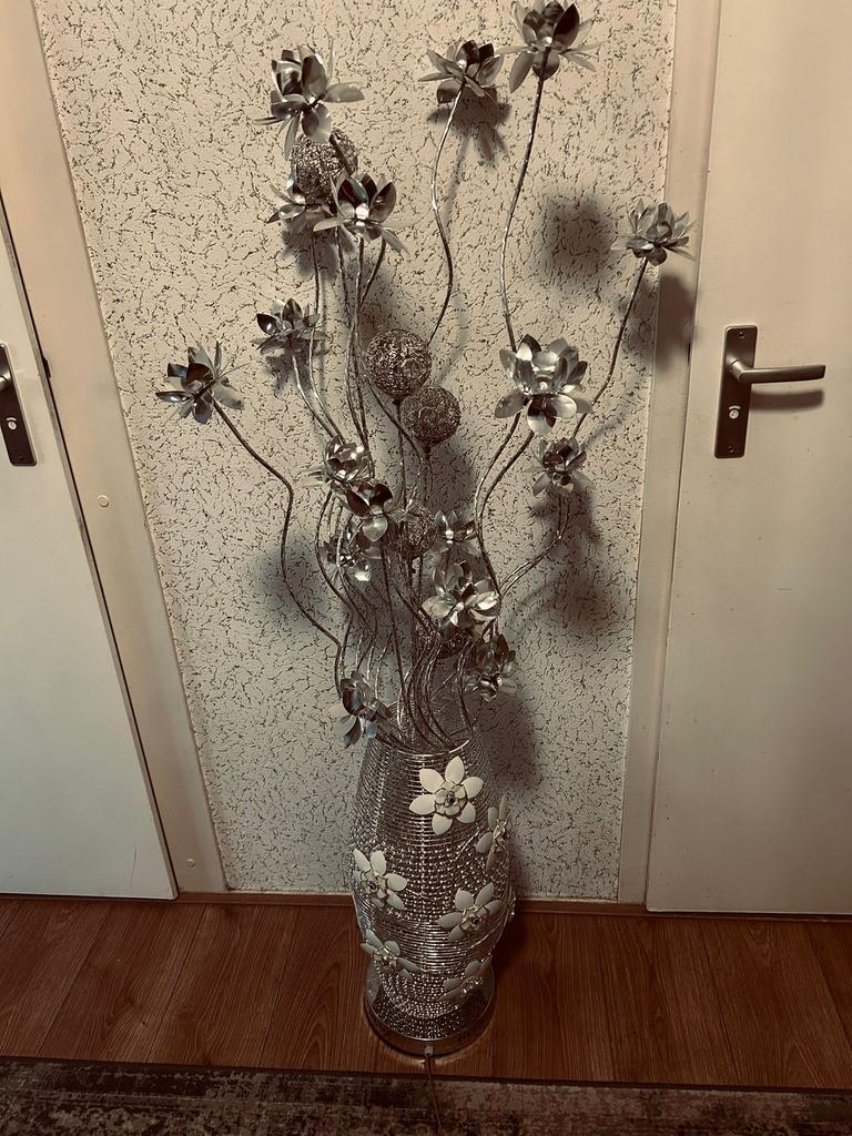 Mooi vloerlamp sfeerverlichting kleuren, Huis en Inrichting, Lampen | Vloerlampen, Ophalen, Zo goed als nieuw, Metaal, 150 tot 200 cm