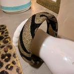 Vintage bangle armband slavenarmband goud zwart glitter boho, Ophalen of Verzenden, Zo goed als nieuw, Goud, Overige materialen