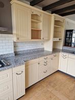 Landelijke keuken met vele kasten en lades / hoekkeuken, Ophalen, Wit, Enkelwandige keuken