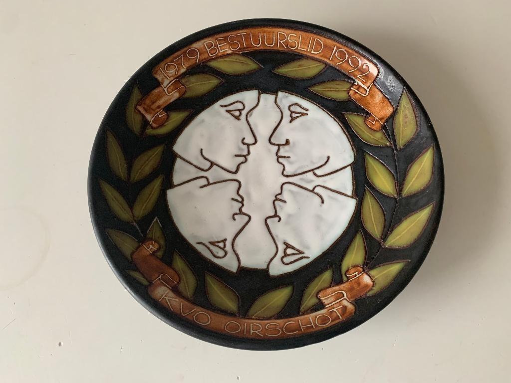 Mooi wandbord keramiek Joop Graft pottenbakkerij Oisterwijk, Antiek en Kunst, Antiek | Keramiek en Aardewerk, Ophalen of Verzenden