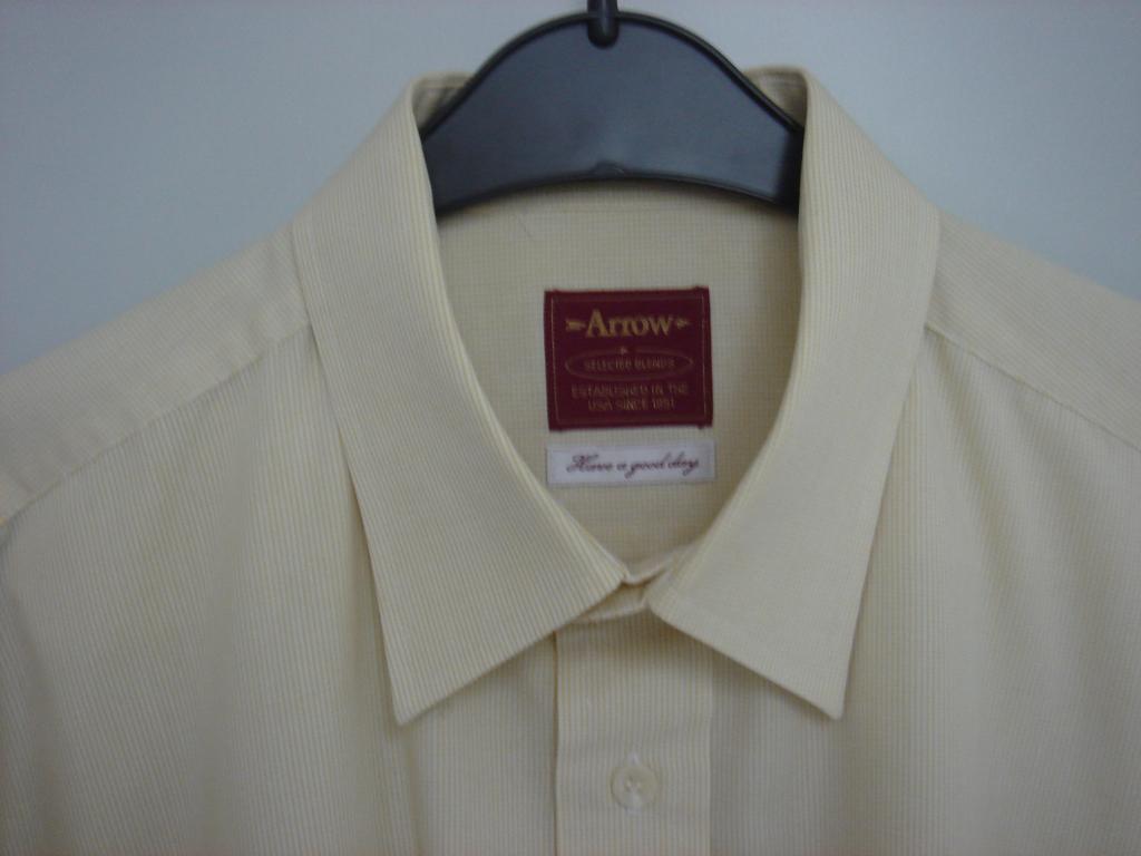 Geel overhemd met lange mouw maat 41 , Arrow, Geel, Ophalen of Verzenden, Zo goed als nieuw