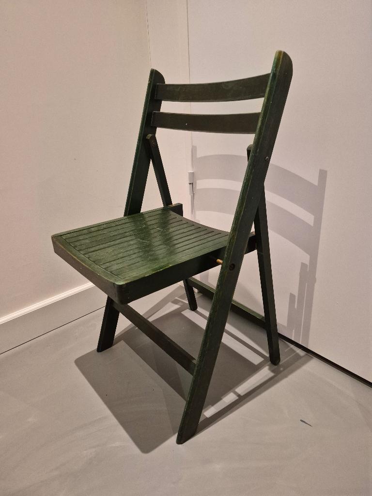 mooie vintage houten klapstoel, Huis en Inrichting, Stoelen, Ophalen, Gebruikt, Overige kleuren, Vintage