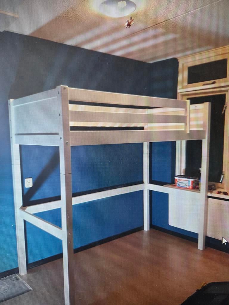 Complete IKEA Hoogslaper met trap en matras, Ophalen, Gebruikt, Eenpersoons, 90 cm