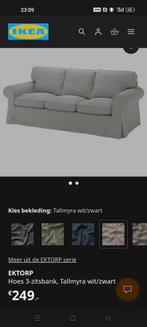 Nieuwe IKEA Ektorp 3-zitsbank hoes Tallmyra wit/zwart, Ophalen of Verzenden, Nieuw, Driepersoons, Stof