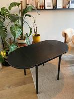 Zwart uitklapbaar tafeltje, Ophalen, Gebruikt, 50 tot 100 cm, 100 tot 150 cm