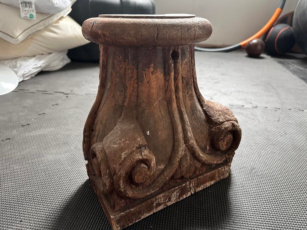 Oude houten poer, Ophalen of Verzenden, Zo goed als nieuw