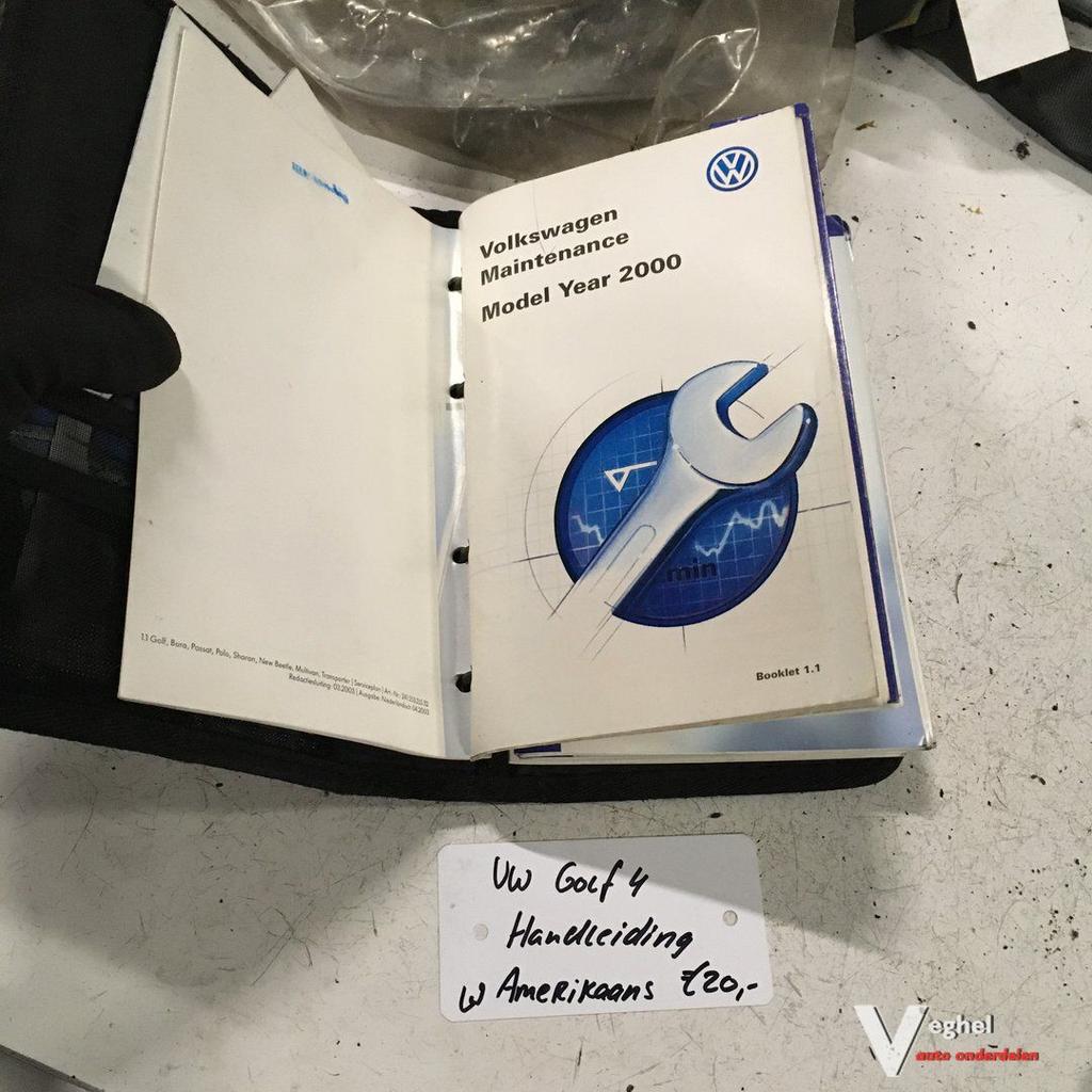 Vw Golf 4 Instructieboekje Amerikaans, Ophalen of Verzenden